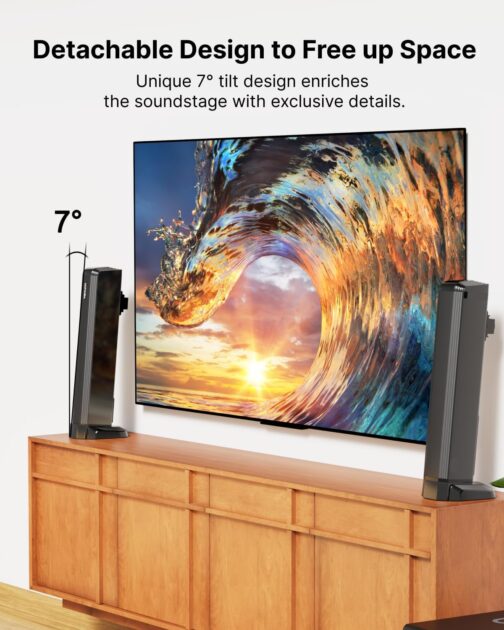 ULTIMEA Apollo S60 Barra de Som 4.1 Dolby Atmos para Smart TV, Bluetooth 5.3, 280W, 3 EQ Modes, Subwoofer, HDMI eARC, Preto/Bahama P - Imagem 5