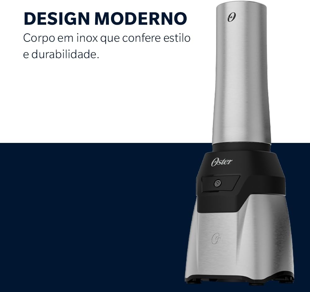 Blender Power Inox Oster com 2 Jarras To Go - 220V - Imagem 4
