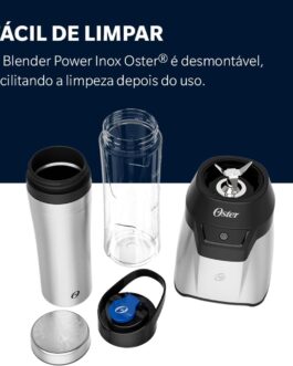 Blender Power Inox Oster com 2 Jarras To Go – 220V