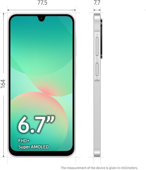 Samsung Celular Galaxy A26 5G 256GB, 8GB RAM, Câmera de 50MP, IP67, Tela Super AMOLED 6.7", NFC (Branco) - Imagem 9
