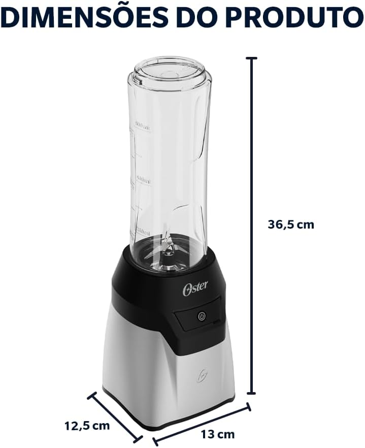 Blender Power Inox Oster com 2 Jarras To Go - 220V - Imagem 6