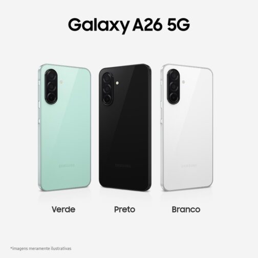 Samsung Celular Galaxy A26 5G 256GB, 8GB RAM, Câmera de 50MP, IP67, Tela Super AMOLED 6.7", NFC (Branco) - Imagem 7