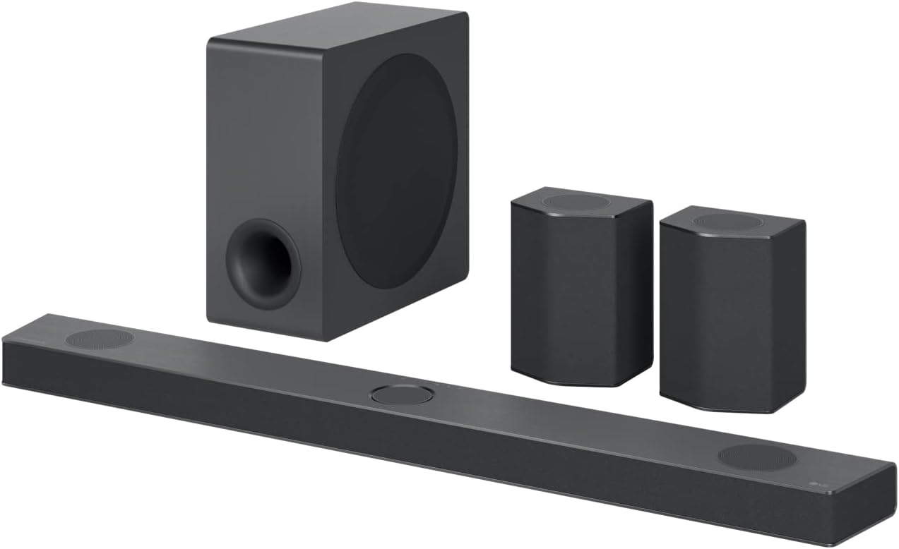 LG Home Theater Sound Bar 810W RMS, 9.1.5, Triplos Canais de Disparo, Imax, Dolby Atmos, DTS X, Alexa, Google – S95QR LG Home Theater Sound Bar 810W RMS, 9.1.5, Triplos Canais de Disparo, Imax, Dolby Atmos, DTS X, Alexa, Google – S95QR