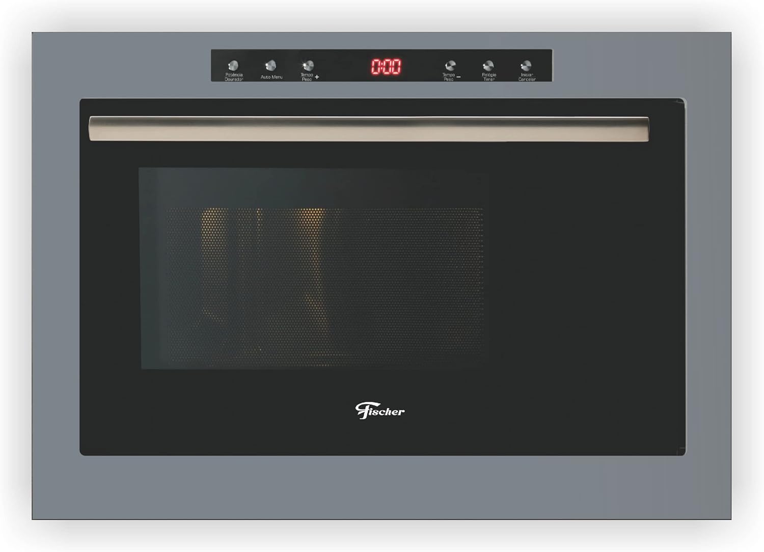 FISCHER FORNO MICRO-ONDAS EMBUTIR INFINITY 25L COM DOURADOR EIGER 127V 25378-82063