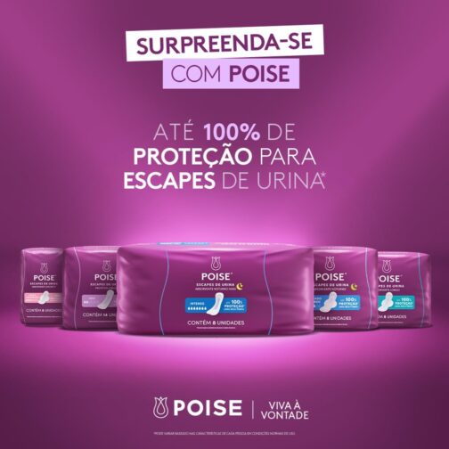 Poise® Absorvente para Escapes de Urina Noturno Maxi 8un - Imagem 2