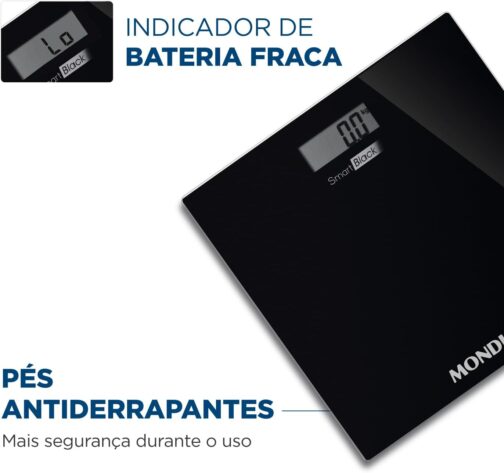 Balança Digital Smart, Mondial, Preto, 3V, Bateria - BL-05 - Imagem 4