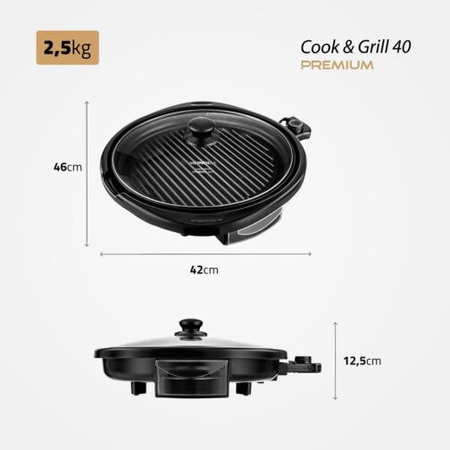 Grill Redondo Cook & Grill 40, Mondial, Preto, 1270W, 220V - G-03 - Imagem 7