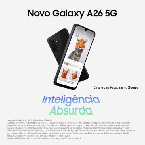 Samsung Celular Galaxy A26 5G 256GB, 8GB RAM, Câmera de 50MP, IP67, Tela Super AMOLED 6.7", NFC (Branco) - Imagem 8