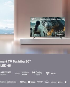 Smart TV QLED 50 4K Toshiba Google TV 3HDMI 2USB Wi-Fi