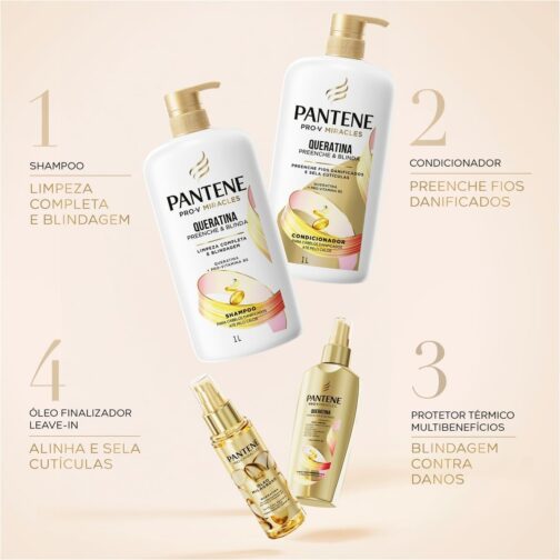 Pantene PRO-V Miracles Shampoo Queratina 1L - Imagem 5