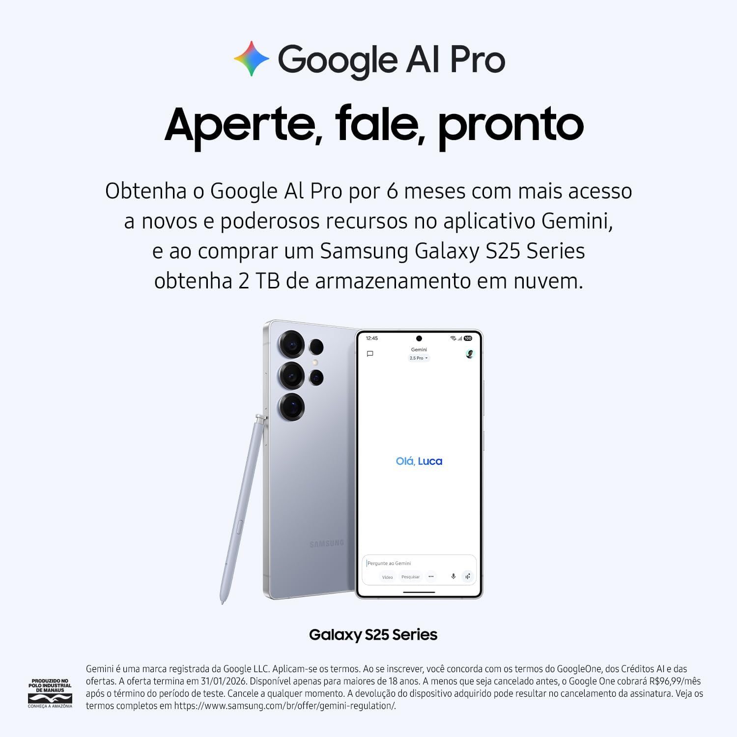 Celular Samsung Galaxy S25+ 5G, 256GB, 12GB RAM, Câmera Tripla de 50+12+10, Tela Grande de 6.7", Azul Marinho - Imagem 3