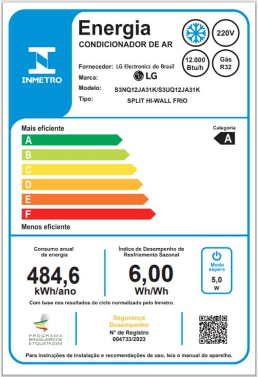 Ar Condicionado Hi Wall LG Dual Inverter Voice 12.000 Btus Frio 220v R-32 - Imagem 7