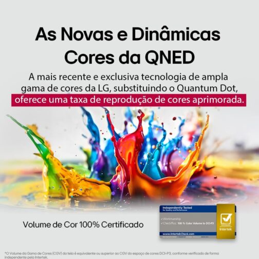 Smart TV 4K 65" LG QNED evo MiniLED 65QNED85 Processador α8 AI Ger2 Painel 144Hz FreeSync Dolby Vision Dolby Atmos Alexa Integrado - Imagem 11
