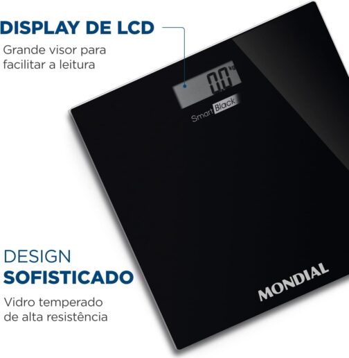 Balança Digital Smart, Mondial, Preto, 3V, Bateria - BL-05 - Imagem 2