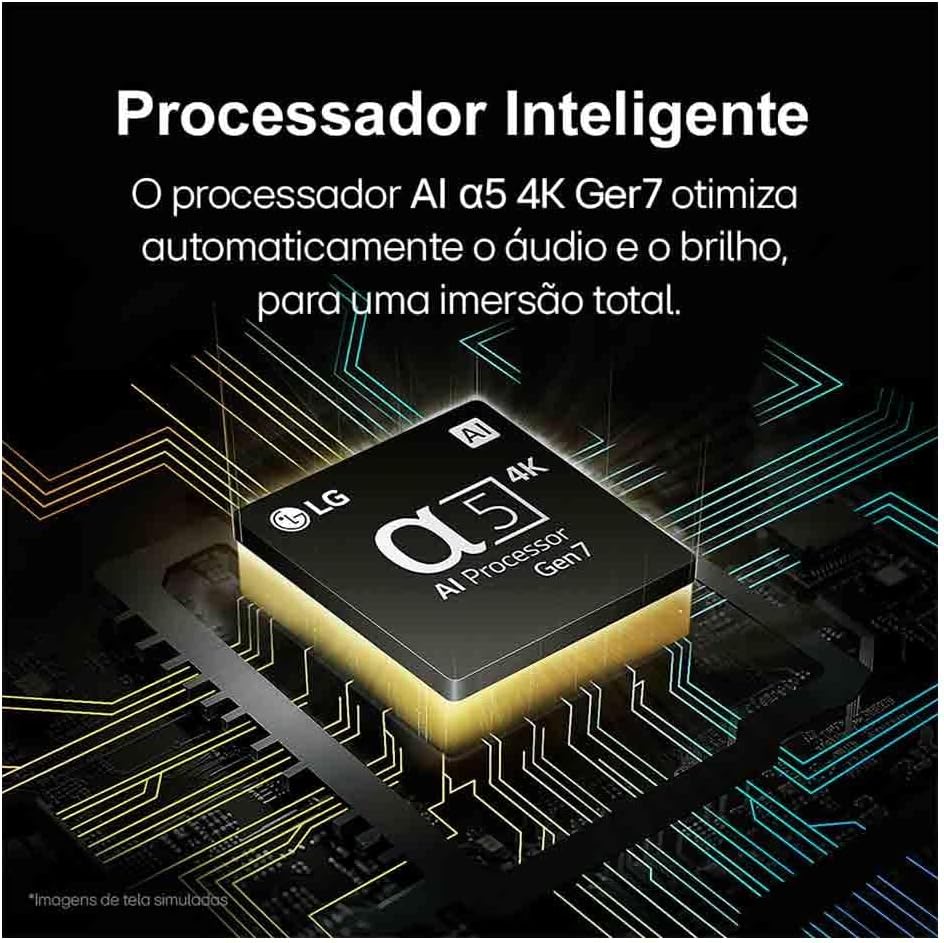 Smart TV 4K 75" LG NanoCell 75NANO80T Processador α5 Ger7 AI Hub de Esportes Alexa/Chromecast integrado webOS 24 Controle Smart Magic - Imagem 5