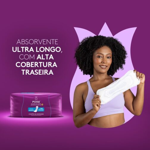 Poise® Absorvente para Escapes de Urina Noturno Maxi 8un - Imagem 4