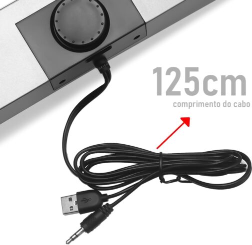 Caixa De Som Potente Pc Notebook Computador Smart Tv P2 2.0 - Imagem 6