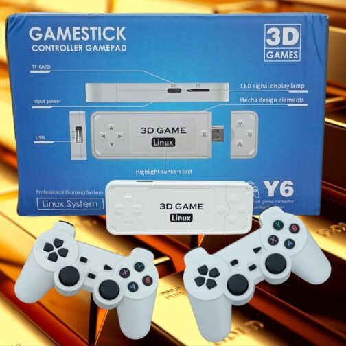 Y6 GAMESTICK CONTROLLER GAMEPAD 3D GAMES X2 WIRELESS 128GB 4K HD - Imagem 8