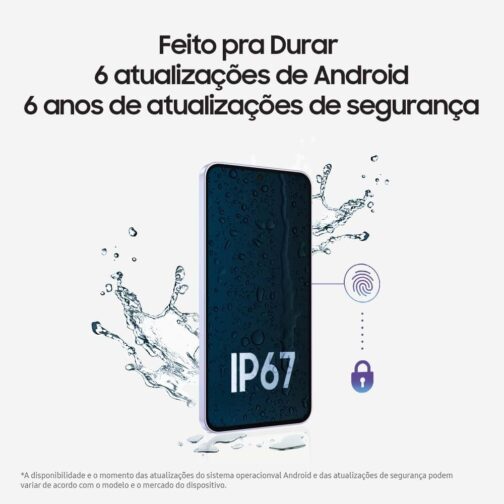 Samsung Celular Galaxy A26 5G 256GB, 8GB RAM, Câmera de 50MP, IP67, Tela Super AMOLED 6.7", NFC (Branco) - Imagem 4