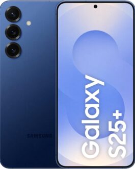 Celular Samsung Galaxy S25+ 5G, 256GB, 12GB RAM, Câmera Tripla de 50+12+10, Tela Grande de 6.7″, Azul Marinho