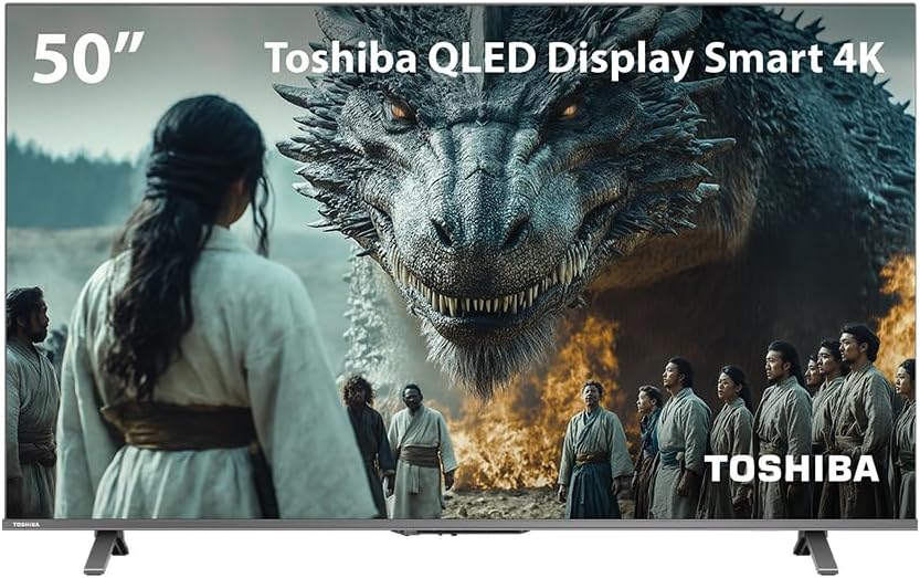 Smart TV QLED 50 4K Toshiba Google TV 3HDMI 2USB Wi-Fi