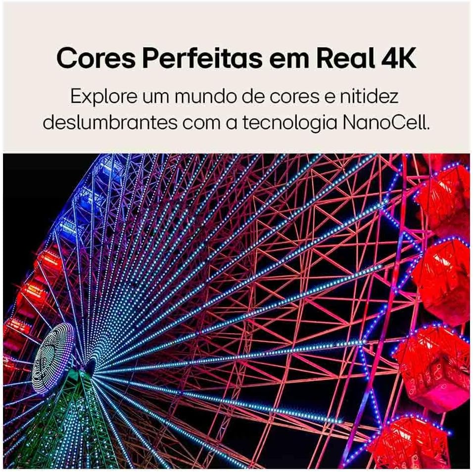 Smart TV 4K 75" LG NanoCell 75NANO80T Processador α5 Ger7 AI Hub de Esportes Alexa/Chromecast integrado webOS 24 Controle Smart Magic - Imagem 4