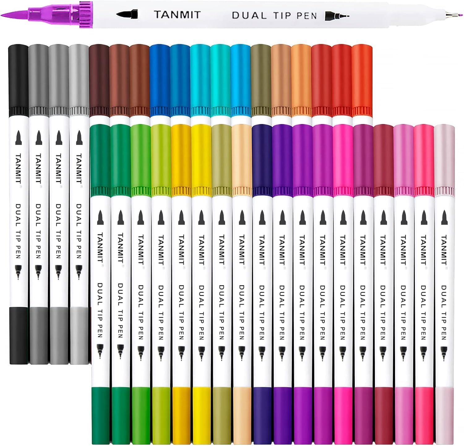 Kit 24 Canetas Brush Pen e Ponta Fina Dual – Canetinhas Coloridas para Desenho, Caligrafia, Arte e Lettering – Marcadores Colorir Canetinha para Colorir e Detalhes – AMAZING ® (Moderno, Pacote, 24) Kit 24 Canetas Brush Pen e Ponta Fina Dual – Canetinhas Coloridas para Desenho, Caligrafia, Arte e Lettering – Marcadores Colorir Canetinha para Colorir e Detalhes – AMAZING ® (Moderno, Pacote, 24)