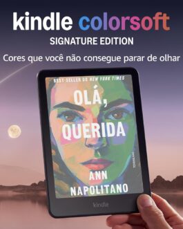 Apresentamos o Kindle Colorsoft Signature Edition (32 GB) – Com tela colorida, luz frontal autoadaptável, carregamento sem fio e bateria que dura semanas – Cor Preta Metálica