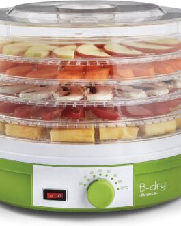 Ariete 616 B-Dry, Desidratador de Alimentos, Temperatura de 35°C e 70°C, 5 Cestos, 245W, Branco/Verde – 220V