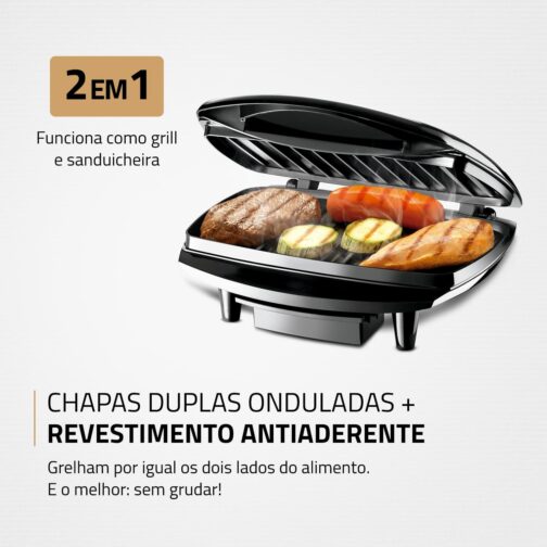 Max Grill, Mondial, Preto/Inox, 1200W, 110V - G-07 - Imagem 2