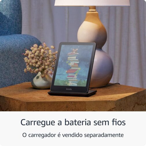 Apresentamos o Kindle Colorsoft Signature Edition (32 GB) - Com tela colorida, luz frontal autoadaptável, carregamento sem fio e bateria que dura semanas - Cor Preta Metálica - Imagem 6