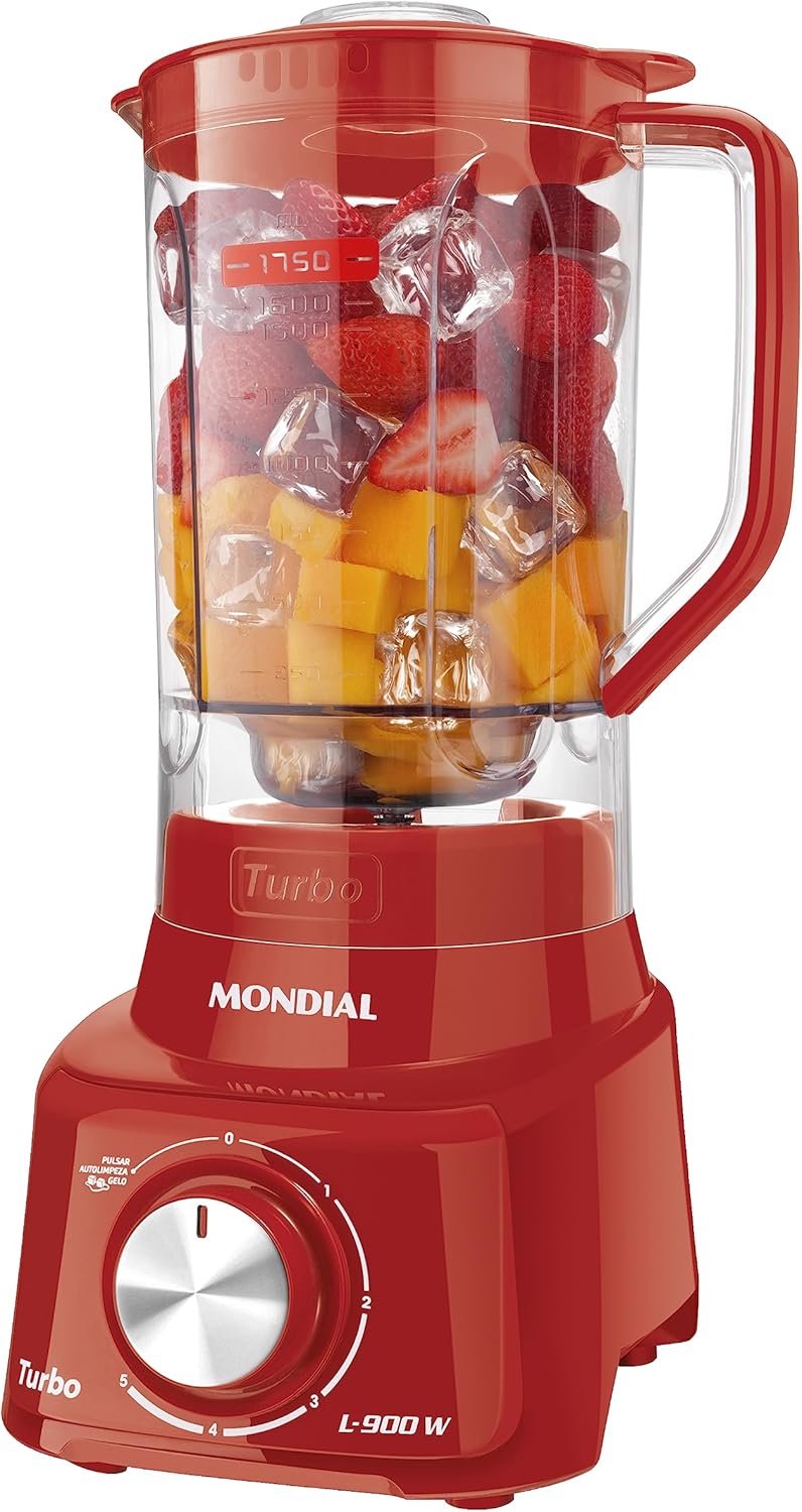 Liquidificador Turbo Full, Mondial, Vermelho, 900W, 220V – L-900 FR