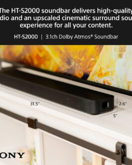 Sony HT-S2000 Compact 3.1 Ch Dolby Atmos Sound Bar.