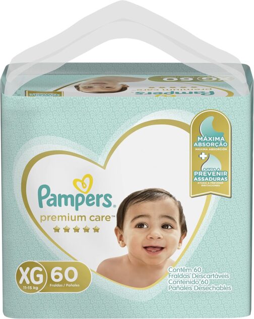 Fralda Pampers Premium Care XG - 60 fraldas - Imagem 2