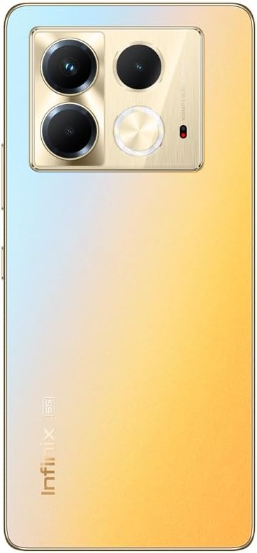 Smartphone Infinix Note 40-5G - 8GB RAM 256GB Armazenamento, Câmera Tripla 108MP+ Selfie 32MP, Tela 6,78” FHD+ 120Hz, Sound by JBL, Bateria 5000mAh, Carregamento Sem Fio – Dourado - Imagem 2