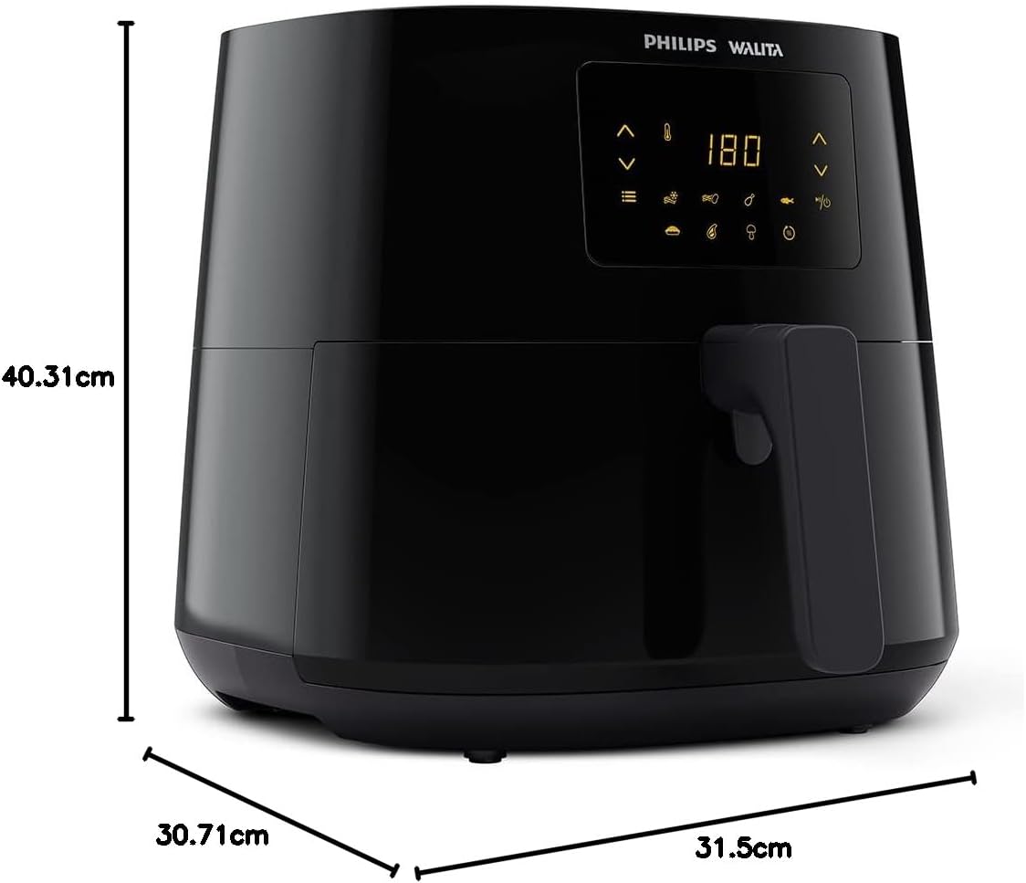Philips Walita Preta Fritadeira Airfryer Essential XL Digital, 6.2L de capacidade, Garantia internacional de dois anos, 110V, 2000W (RI9270/90) - Imagem 6