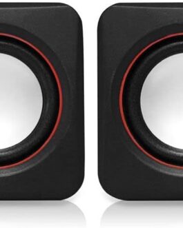 C3Tech Caixa de som SP-301BK Preto – Sistema de audio 2.0 P2 Com Blindagem Eletromagnética alimentacao via porta USB