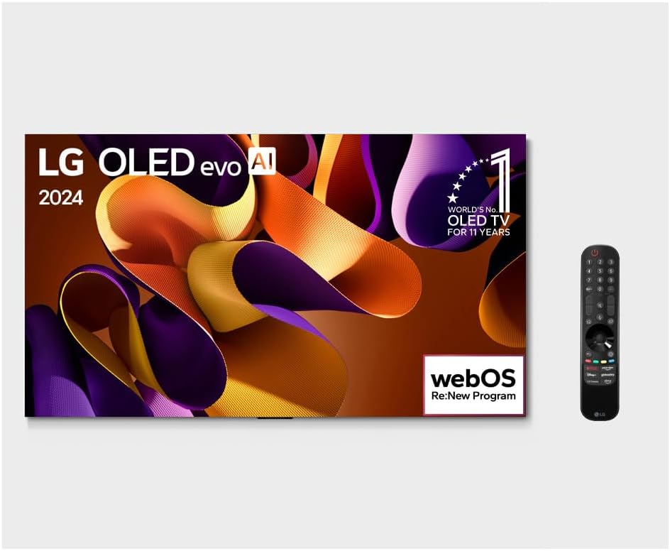 Smart TV 4K 55" LG OLED evo OLED55G4 Processador α11 AI Painel 144Hz Intensificador de Brilho Máximo Design Onewall Dolby Vision Dolby Atmos - Imagem 2