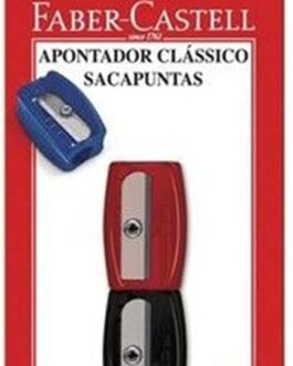 Apontador sem Deposito Simples Clássico, Faber-Castell, SM/060100ZF, Multicor