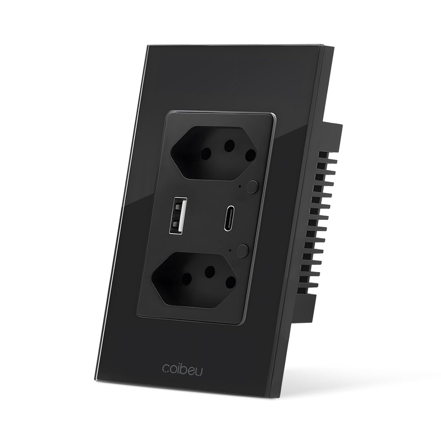 Interruptor Inteligente WiFi, Tomada Inteligente WiFi, Controle Remoto de Eletrodomésticos Por Telefones Celulares, Interruptor Cronometrado, Controle Por Voz, 1 porta USB e 1 porta Tipo-C (Preto) Interruptor Inteligente WiFi, Tomada Inteligente WiFi, Controle Remoto de Eletrodomésticos Por Telefones Celulares, Interruptor Cronometrado, Controle Por Voz, 1 porta USB e 1 porta Tipo-C (Preto)