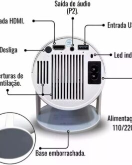 Projetor Hy300 Wifi Android + Sound Bar Som Bluetooth, Portátil, Mini Projector, Soundbar Cortesia