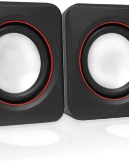 C3Tech Caixa de som SP-301BK Preto – Sistema de audio 2.0 P2 Com Blindagem Eletromagnética alimentacao via porta USB