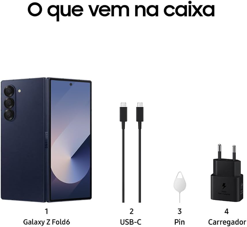 Smartphone Samsung Galaxy Z Fold6 512GB 5G, 12GB RAM Tela 7.60 - Azul - Imagem 9