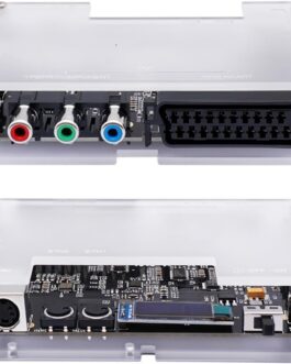 AV/SV to Component/Scart Converter – Supports Line Double and Smoothing Functions, Video Game Adapter with No Lag, for PS2/NGC/N64/Dreamcast/Saturn/MD/SFC and More (White)