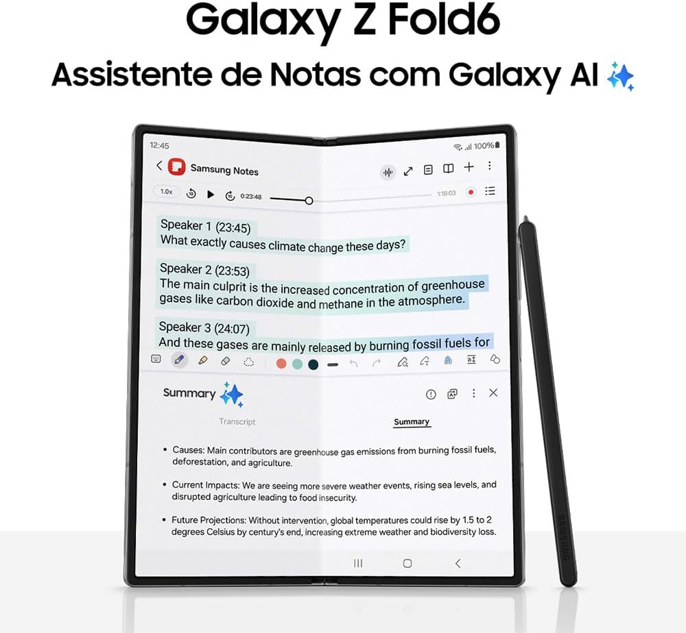 Smartphone Samsung Galaxy Z Fold6 512GB 5G, 12GB RAM Tela 7.60 - Azul - Imagem 4