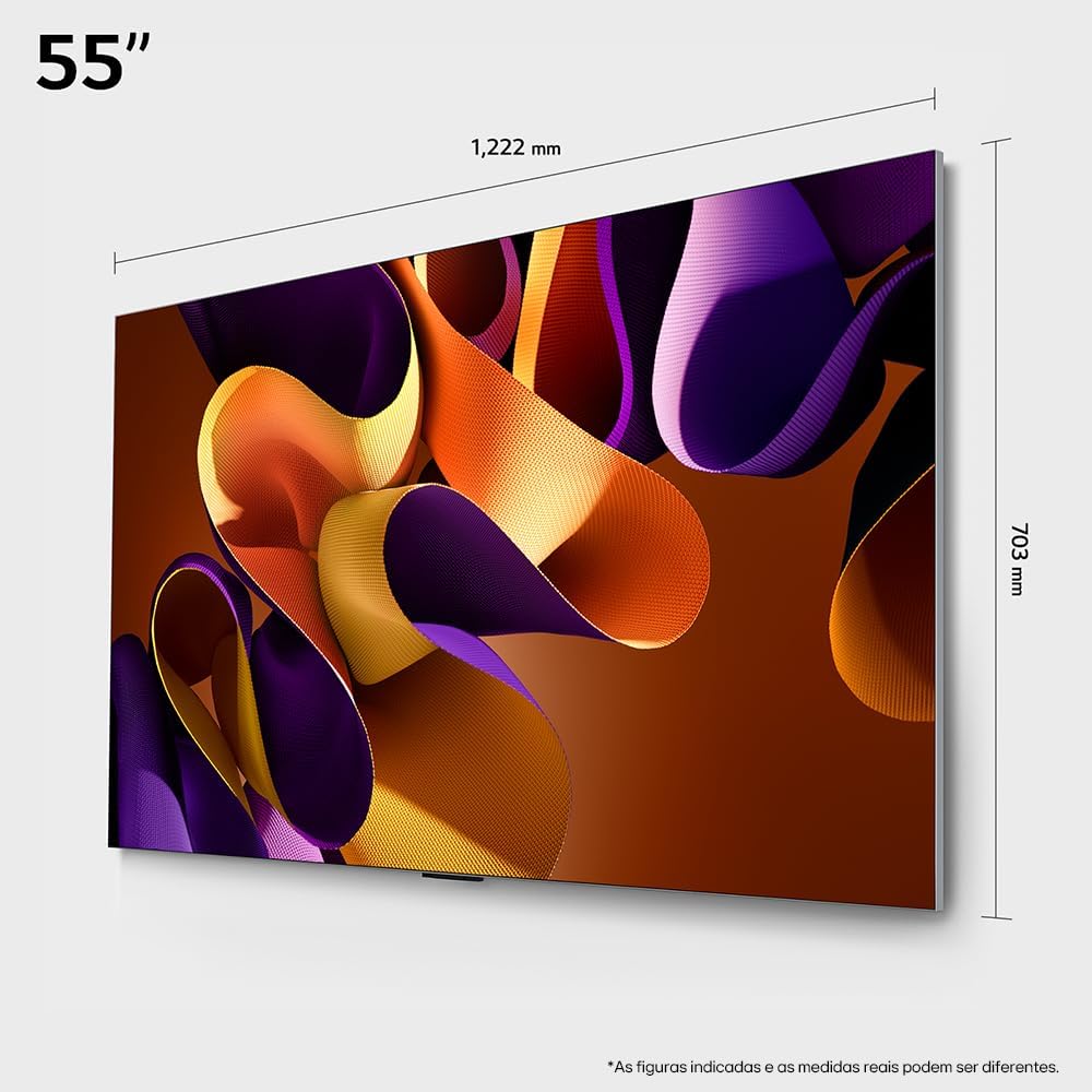Smart TV 4K 55" LG OLED evo OLED55G4 Processador α11 AI Painel 144Hz Intensificador de Brilho Máximo Design Onewall Dolby Vision Dolby Atmos - Imagem 3