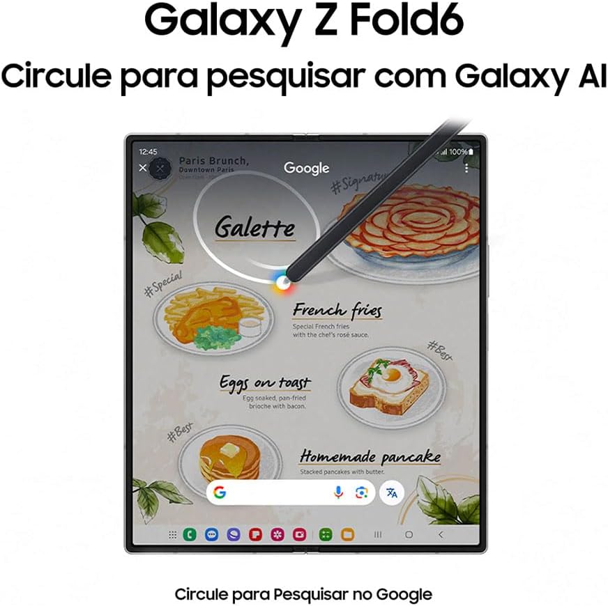 Smartphone Samsung Galaxy Z Fold6 512GB 5G, 12GB RAM Tela 7.60 - Azul - Imagem 5