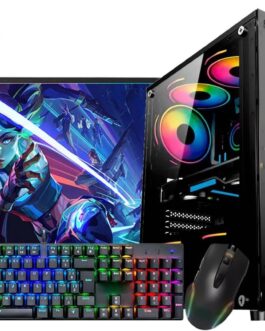 PC GAMER LIDER COMPLETO AMD RYZEN 5 4600G, NVME 500GB, 16GB RAM, MONITOR 19,5 TECLADO E MOUSE GAMER-MONTADO