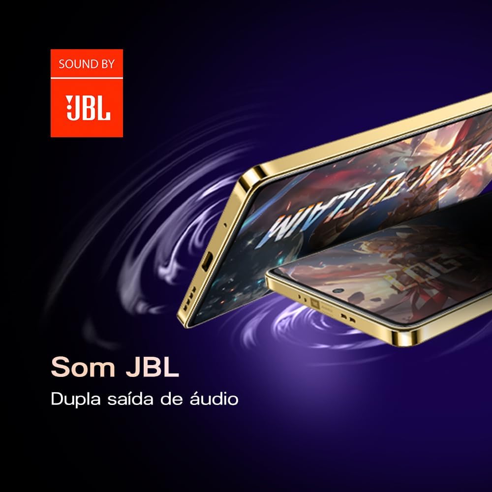 Smartphone Infinix Note 40-5G - 8GB RAM 256GB Armazenamento, Câmera Tripla 108MP+ Selfie 32MP, Tela 6,78” FHD+ 120Hz, Sound by JBL, Bateria 5000mAh, Carregamento Sem Fio – Dourado - Imagem 8