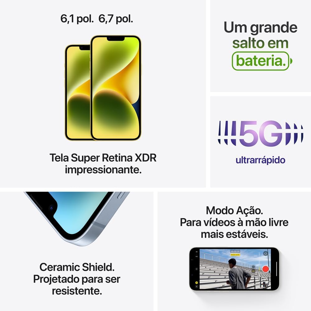 Apple iPhone 14 (256 GB) – Amarelo - Imagem 5